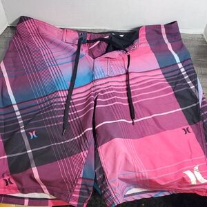 Hurley Blue and Black Board Shorts